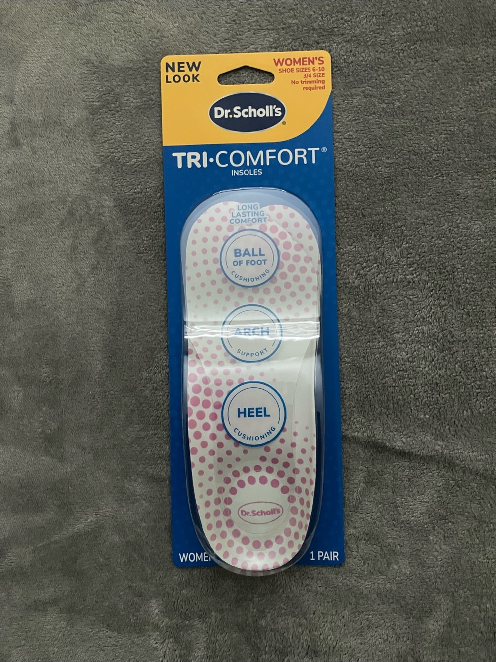 NWT Dr. Scholl's Comfort Tri-Comfort Shoe Insoles for Women - Size 6-10